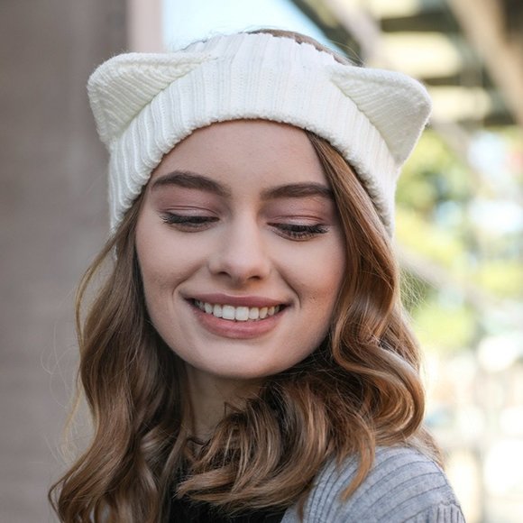 Jaxie's Unique Accessories - Animal Ear Crochet Headband - Ivory